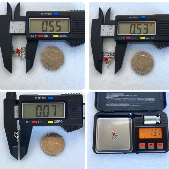 Sterling Silver 925 "I Love Horses" Red Heart Charm Pendant Equestrian Horse - Picture 9 of 12